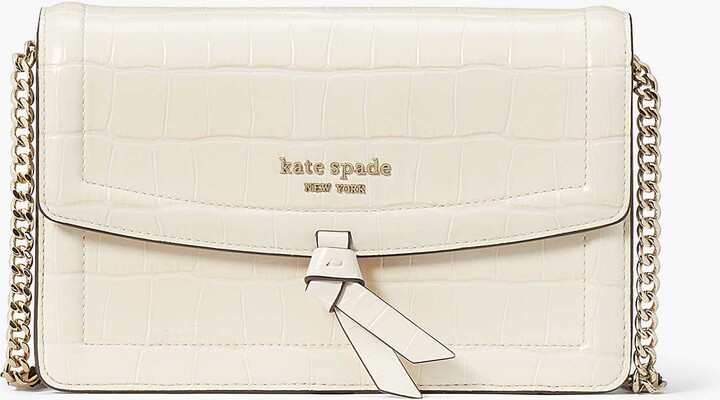 NEW Kate Spade Cream Multi Carson Convertible Floral Print Leather