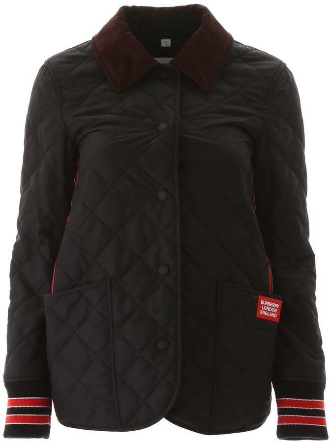 black quilted burberry jacket