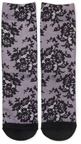 Thumbnail for your product : Forever 21 Lace Print Crew Socks