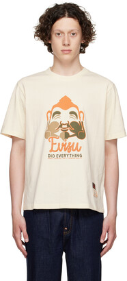Evisu Off-White Cotton T-Shirt
