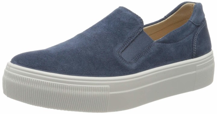 ladies navy slip on trainers