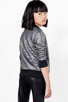 Thumbnail for your product : boohoo Girls Metallic Quilted Bomber Jacket