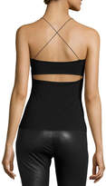 Thumbnail for your product : Alexander Wang alexanderwang.t Strappy Cross-Back Cutout Camisole, Black