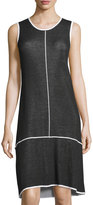 Thumbnail for your product : Lafayette 148 New York Sleeveless Knit Dress W/Contrast Trim