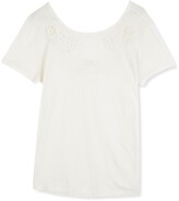 Thumbnail for your product : Lucky Brand Eyelet Scoop Back Linen Blend Top