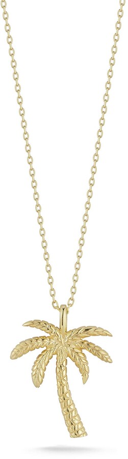 Farfetch Herren Accessoires Schmuck Halsketten 18kt yellow gold diamond palm tree necklace 