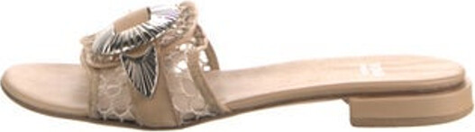 Toga Pulla Leather Slides Neutrals Buckle Closure At Uppers Unfortunately, due to restrictions, this item may not be eligible for shipping in all areas.