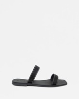 Thumbnail for your product : CAVERLEY Women's Black Flat Sandals - Kay Slide