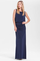 Thumbnail for your product : Laundry by Shelli Segal Bead Trim Jersey Blouson Gown