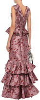 Thumbnail for your product : Johanna Ortiz Ruffled Tiered Jacquard Peplum Gown