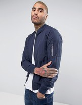 Thumbnail for your product : Pull&Bear MA1 Bomber Jacket In Navy