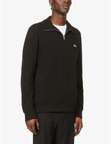 Thumbnail for your product : Lacoste Logo-embroidered half-zip cotton-knit sweatshirt