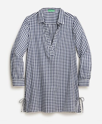 J.Crew Cotton voile tunic cover-up in gingham