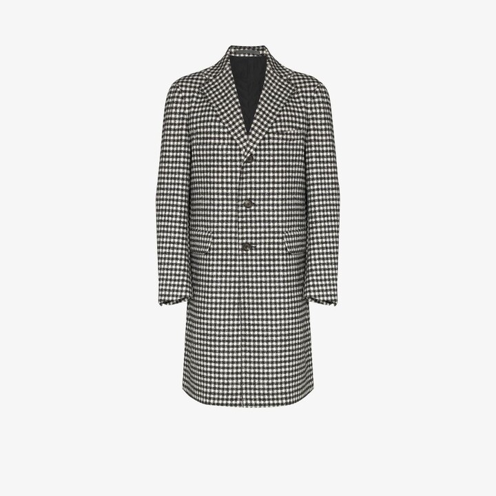 mens houndstooth overcoat