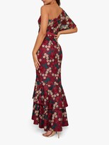 Thumbnail for your product : Chi Chi London Aster Floral Crochet Maxi Dress, Red/Blue