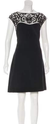 Marchesa Embellished Silk Dress Black Embellished Silk Dress