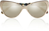 Thumbnail for your product : Prism Capri cat eye metal and acetate mirrored sunglasses