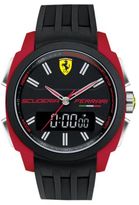 Thumbnail for your product : Ferrari Men's Aerodinamico Black & Red Analog-Digital Watch