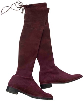 stuart weitzman burgundy boots