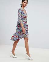 Thumbnail for your product : Y.A.S bold floral mini wrap dress