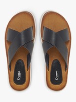 Thumbnail for your product : Dune Intuition Leather Cross Strap Sandals, Navy