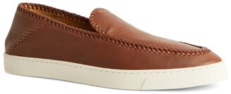Giorgio Armani Leather Slip-On Sneakers