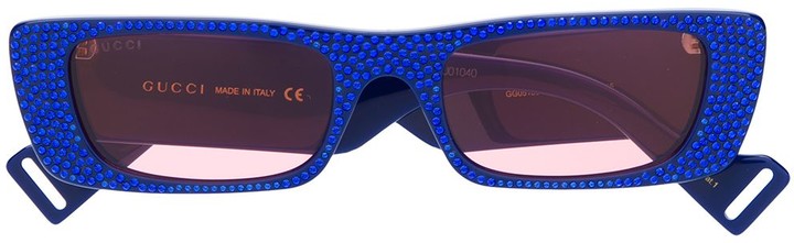 gucci frames with rhinestones