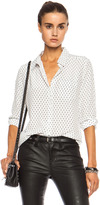 Thumbnail for your product : Equipment Brett Prism Formation Print Silk Blouse in Bright White