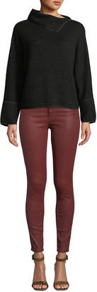 AG Jeans Farrah Sateen High-Rise Ankle Skinny Jeans