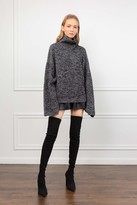 Thumbnail for your product : J.ING Constance Black Knit Cape Sweater