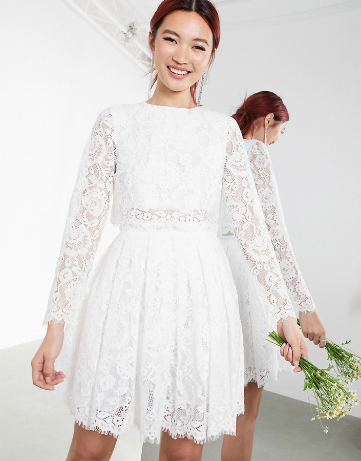 white lace wedding tops