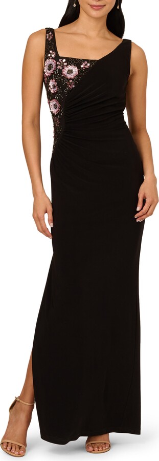 Beaded Jersey Evening Gown