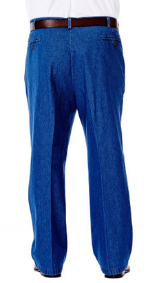 Haggar BIG & TALL Work to Weekend Denim - Classic Fit, Pleated Front, Hidden Expandable Waistband