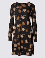 Thumbnail for your product : Marks and Spencer Chrysanthemum Print Long Sleeve Swing Dress