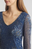 Thumbnail for your product : Pisarro Nights Beaded V-Neck Cocktail Dress