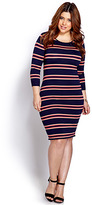 Thumbnail for your product : Forever 21 FOREVER 21+ Festive Striped Sweater Dress