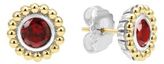 Thumbnail for your product : Lagos Sterling Silver and 18K Gold Stud Earrings with Garnet