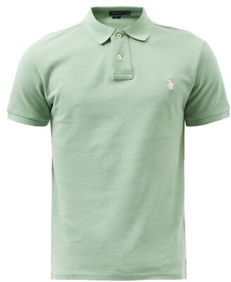 Polo Ralph Lauren Logo-embroidered Cotton-piqué Polo Shirt - Light Green -  ShopStyle
