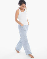 Thumbnail for your product : Chico's Linen Striped Wide-Leg Pants