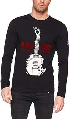 Joe Browns Mens Casual Long Sleeve Revolution Guitar Print T-Shirt XL