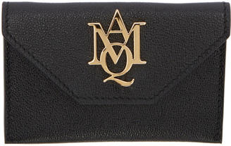 Alexander McQueen Black Insignia Envelope Card Holder