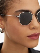 Thumbnail for your product : Saint Laurent Round Metal Sunglasses - Silver Multi