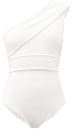 Haight Maria One-shoulder Crepe-jersey Swimsuit - White