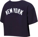 Thumbnail for your product : Women's Pro Standard Navy New York Yankees Classic Team Boxy Cropped T-Shirt