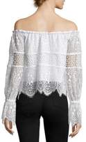 Thumbnail for your product : KENDALL + KYLIE Off-the-Shoulder Lace Top