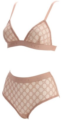 スパッツ・レギンス GG All Over Embroidered Tulle Lingerie Set NWT GUCCI GG STAR TULLE LINGERIE SET SIZE M BLACK | eBay