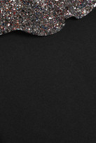 Thumbnail for your product : Maje Glitter-Trimmed Stretch-Cady Dress