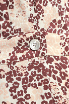 Thumbnail for your product : Equipment Leopard-print Silk-blend Midi Shirt Dress