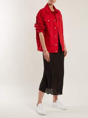 Katharine Hamnett Ted Oversized Denim Jacket - Womens - Red