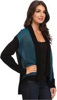 Thumbnail for your product : Adrianna Papell Amelia" Open-Front Cardigan w/ Color Blocked Trim